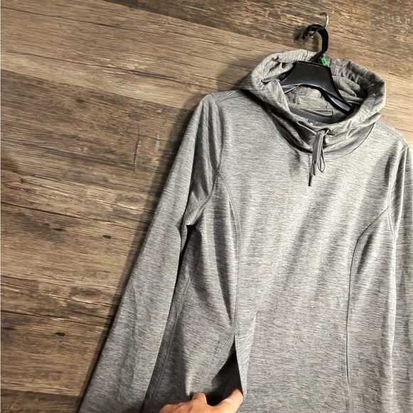 90 Degree By Reflex Gray Long Sleeve Relaxed Hoodie - Picture 3 of 9